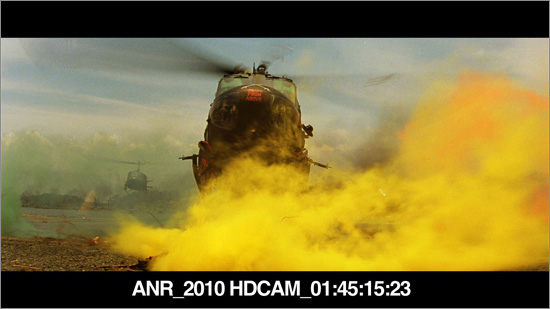 Screenshot from the 2010 Blu-ray master of Apocalypse Now Redux