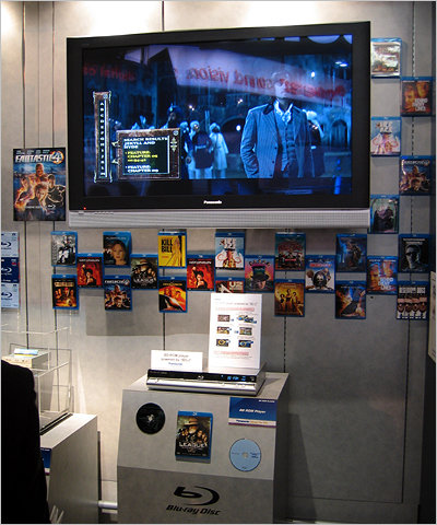 Back on the Blu-ray side of things, Panasonic had a working BD-Java interactive demonstration featuring Fox's League of Extraordinary Gentlemen in their booth.