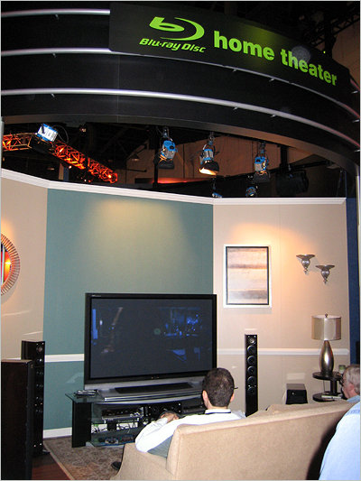 Panasonic had a simulated BD home theater environment on display...