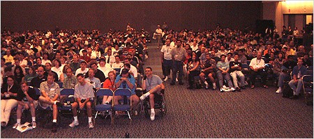 About half of the audience (we literally couldn't fit them all in the picture!).