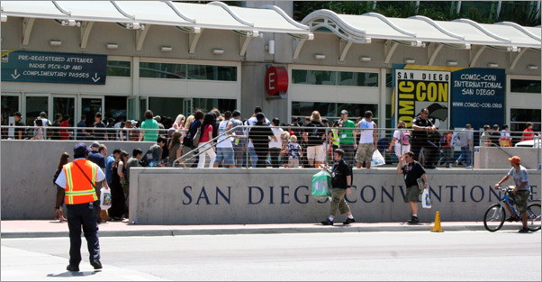 The San Diego Convention Center bustling with activity