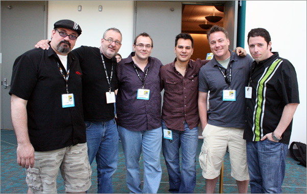 The DVD Sneak Peek 2007 Panel (L to R): Todd Doogan, director Michael Davis, Bill Hunt, Javier Soto, Robert Meyer Burnett, Charles de Lauzirika