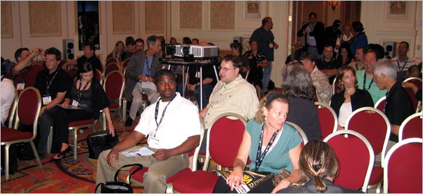 HTF/Bits attendees await the start of the presentation