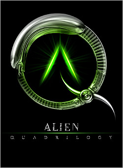 Preliminary cover art for Twentieth Century Fox's Alien Quadrilogy DVD box set.