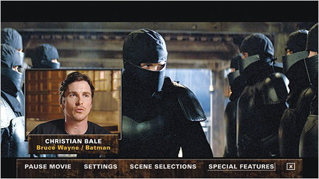 Batman Begins HD-DVD - menu option