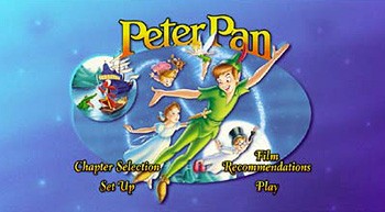 Peter Pan menu page