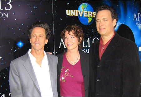 Apollo 13 producer Brian Grazer and stars Kathleen Quinlan and Tom Hanks 