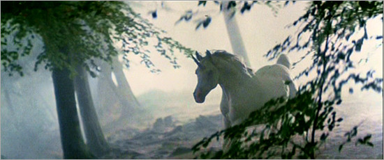 The reinstalled unicorn scene from the Director's Cut.