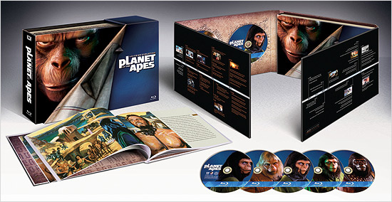 Planet of the Apes: 40 Year Evolution Blu-ray Collection - open