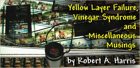 Yellow Layer Failure, Vinegar Syndrome and Miscellaneous Musings by Robert A. Harris