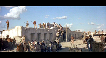 The Alamo set as seen in the film.