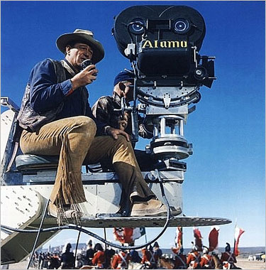 The Duke on the set of The Alamo