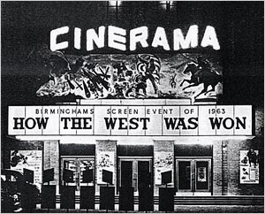 Theatre showing How the West Was Won in Cinerama.