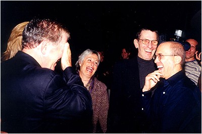 L to R: William Shatner, Elizabeth Shatner, Susan Nimoy, Leonard Nimoy and Jeffrey Katzenberg.