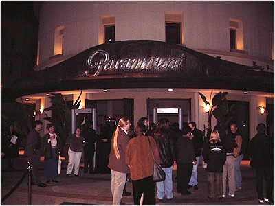 Guests gathering at the entrance.