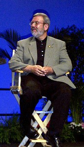 Panel moderator Leonard Maltin