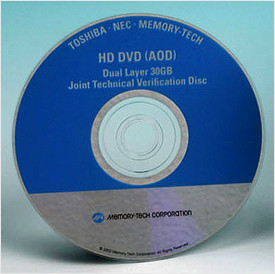 Sample HD-DVD media.